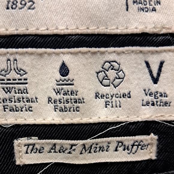 Abercrombie & Fitch Vegan Leather Mini Puffer Jacket Size M - Picture 5 of 9